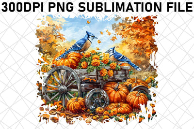 Watercolor Fall Scene Print Wrap for Mug PNG Sublimation afrosvg 