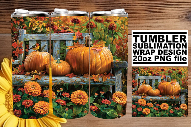 Watercolor Fall Tumbler Wrap - Autumn Sublimation 20oz Sublimation afrosvg 