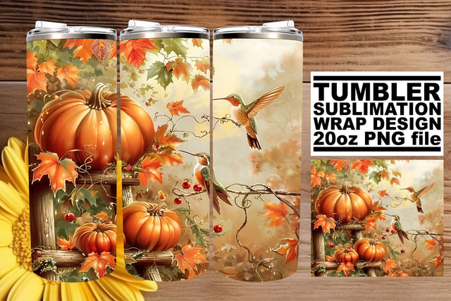 Watercolor Fall Tumbler Wrap Sublimation 20oz Sublimation afrosvg 