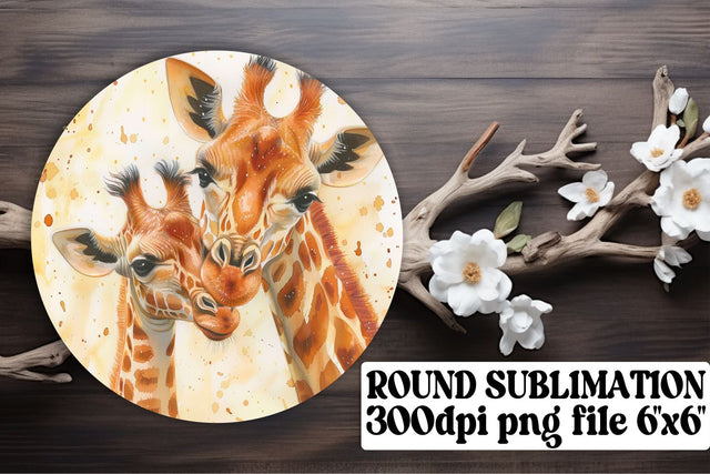 Watercolor Family Bond Sublimation Variety - Round, Circle, Keychain, Coaster Sublimation afrosvg 