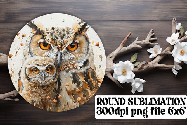 Watercolor Family Happiness Sublimation Collection - Round, Circle, Keychain, Coaster Sublimation afrosvg 