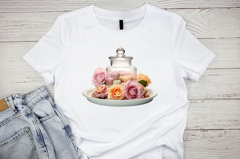 Watercolor Fancy Clear Glass Candy Jar Sublimation Bundle Sublimation Designangry 