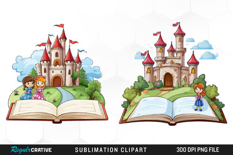 Watercolor Fantasy Books Collection Clipart Bundle Sublimation Regulrcrative 