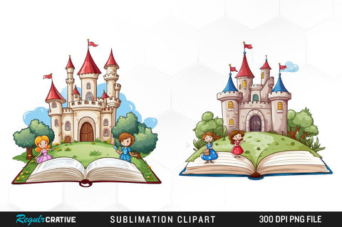 Watercolor Fantasy Books Collection Clipart Bundle Sublimation Regulrcrative 