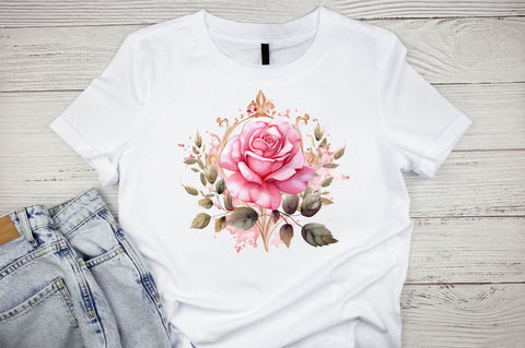 Watercolor Fantasy Royal Flower Clipart Bundle Sublimation Designangry 