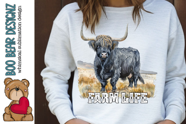 Watercolor Farm Life Clipart Sublimation Boo Bear Designz 