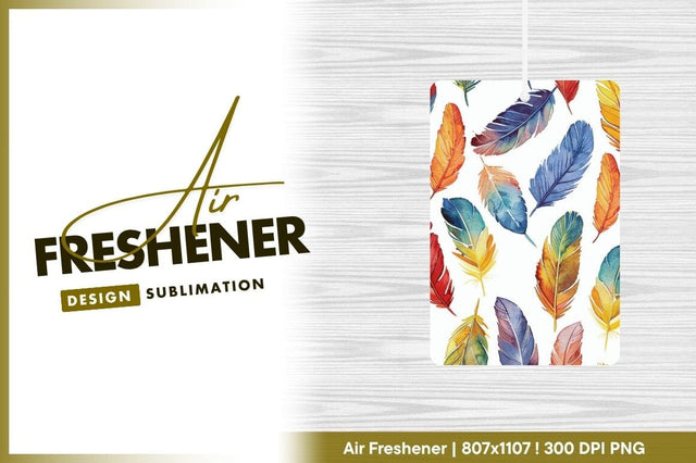 Watercolor Feathers Pattern Colorful Illustration on White Background Sublimation Regulrcrative 