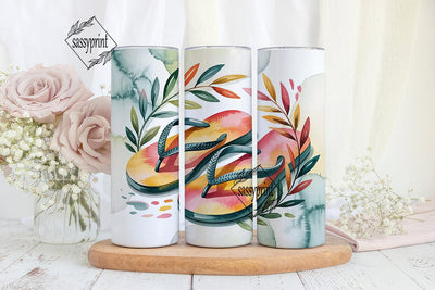 Watercolor Flip-Flops 20oz Tumbler Wrap Sublimation sassyprint 