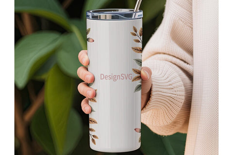 Watercolor Floral 20oz Tumbler Wrap Sublimation DesignSVG 