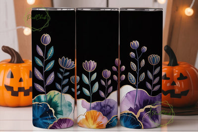 Watercolor Floral 20oz Tumbler Wrap Sublimation PixelChick 