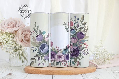 Watercolor Floral 20oz Tumbler Wrap Sublimation sassyprint 