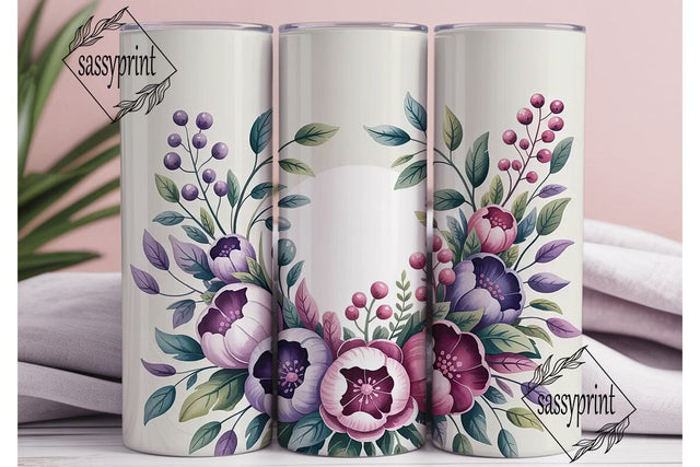 Watercolor Floral 20oz Tumbler Wrap Sublimation sassyprint 