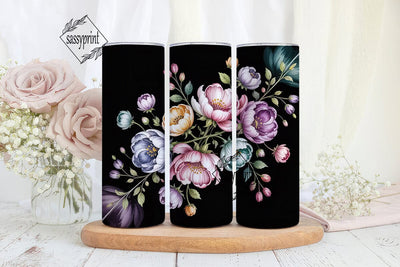 Watercolor Floral 20oz Tumbler Wrap Sublimation sassyprint 