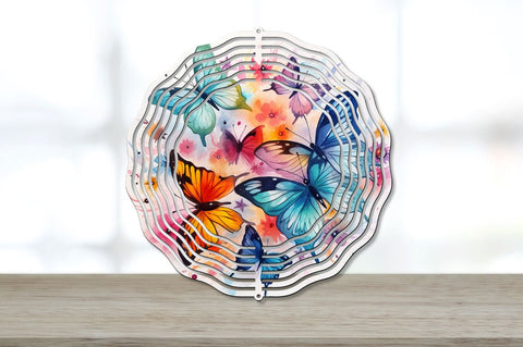 Watercolor Floral Butterflies Wind Spinner Sublimation Bundle Sublimation Regulrcrative 