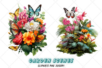 Watercolor Floral Butterfly Clipart | High Quality transparent png for Commercial Use | Floral Butterflies | Instant Digital Download Sublimation FloridPrintables 