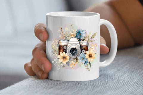 Watercolor Floral Camera Sublimation Design Sublimation Regulrcrative 