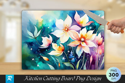 Watercolor Floral Cutting Board Sublimation Regulrcrative 