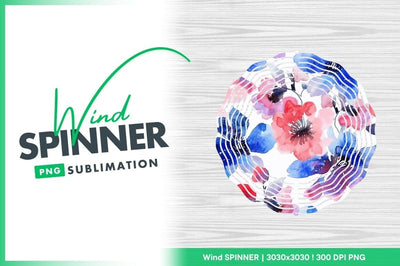 Watercolor floral pattern in shades of blue pink and red on white background Sublimation Regulrcrative 