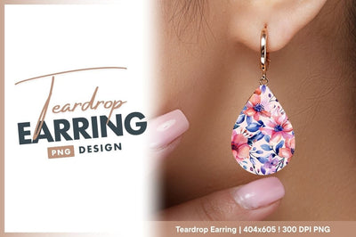 Watercolor Floral Pattern Pink Peach Blue Flowers and Leaves Sublimation Regulrcrative 