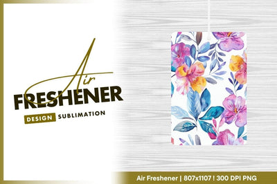 Watercolor Floral Pattern with Pink Purple and Yellow Flowers and Blue Leaves Sublimation Regulrcrative 