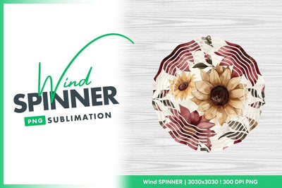 Watercolor Floral Pattern with Sunflowers and Burgundy Flowers on White Background Sublimation Regulrcrative 