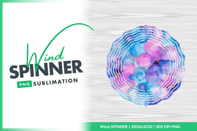 Watercolor floral seamless pattern wind spinner round png Sublimation Regulrcrative 
