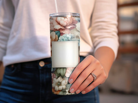 Watercolor Floral Tumbler Wrap, Digital Download, Flower Tumbler Wrap, Printable Tumbler Design, DIY Tumbler Art, Spring Flowers Sublimation Luvleigh Digitals 