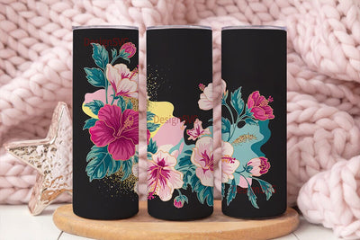 Watercolor Floral Tumbler Wrap Sublimation DesignSVG 