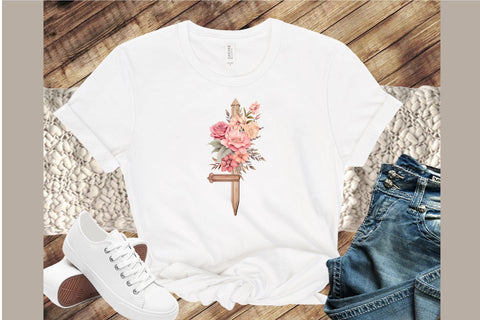 Watercolor Floral Wood Signs Clipart Sublimation designartist 