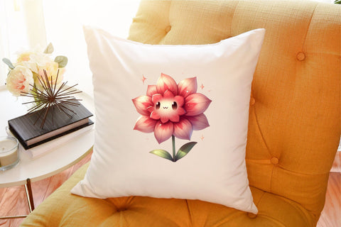 Watercolor Flower Clipart Kawaii Clipart Sublimation designartist 