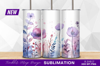 Watercolor flower garden clipart png delicate blooms Sublimation Regulrcrative 