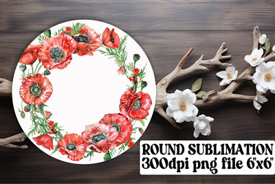 Watercolor Flower Wreath Keychain Sublimation afrosvg 