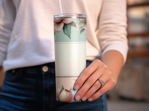 Watercolor Flowers Tumbler wrap Sublimation PNG Sublimation Luvleigh Digitals 