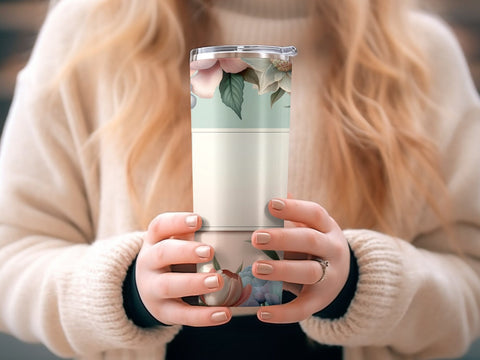 Watercolor Flowers Tumbler wrap Sublimation PNG Sublimation Luvleigh Digitals 