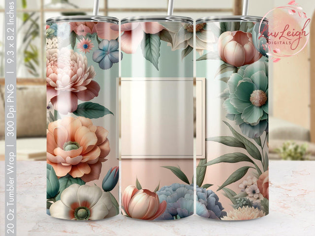 Watercolor Flowers Tumbler wrap Sublimation PNG Sublimation Luvleigh Digitals 