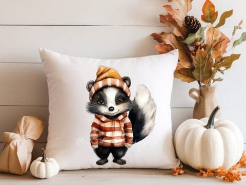 Watercolor Forest Animals, Cute Autumn Clipart Sublimation Birch Designs 