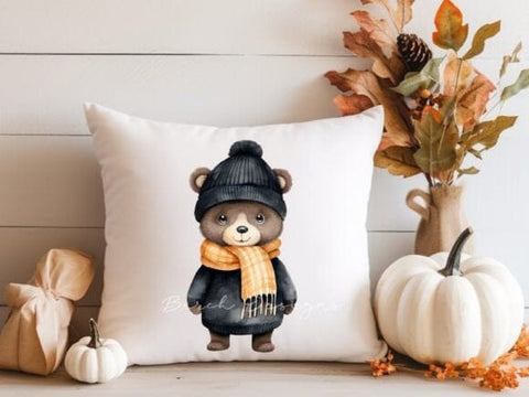 Watercolor Forest Animals, Cute Autumn Clipart Sublimation Birch Designs 