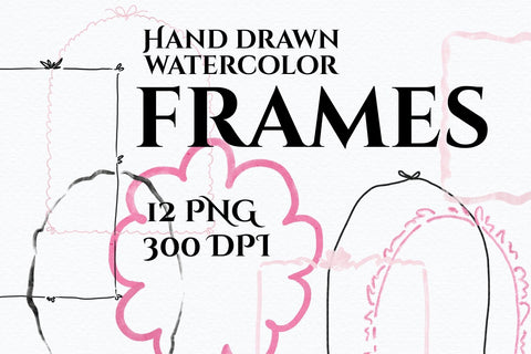 Watercolor Frames PNG SVG Paperjamlab 