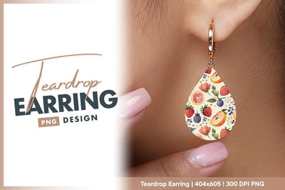 Watercolor fruit and floral pattern design Sublimation Regulrcrative 