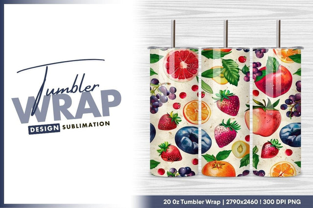 Watercolor Fruit Seamless Pattern Summer Design Sublimation Regulrcrative 
