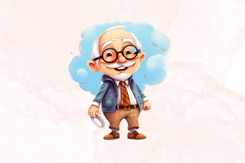 Watercolor Funny Grandpa Sublimation Clipart Bundle Sublimation Designangry 