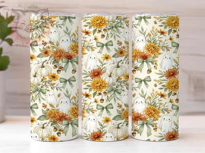 Watercolor Ghost Fall 20oz Tumbler, Watercolor Ghost, Ghost Fall, Ghost Tumbler, 20oz Tumbler, Fall Tumbler, Watercolor Tumbler, Tumbler Wrap Sublimation Lara' s Designs 