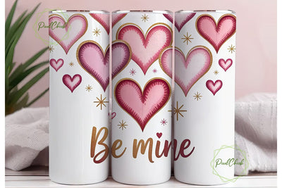 Watercolor Glitter Hearts 20oz Tumbler Sublimation PixelChick 