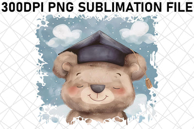 Watercolor Graduation Cap Animals PNG Sublimation afrosvg 