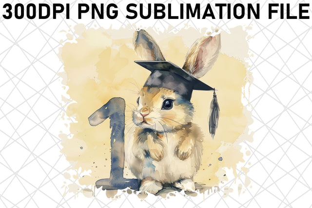 Watercolor Graduation Cap Animals Sublimation afrosvg 