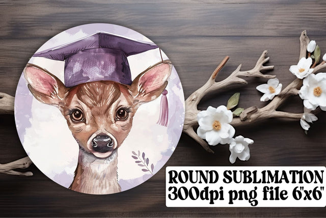 Watercolor Graduation Circle Animal Print keychain Sublimation afrosvg 