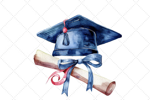 Watercolor graduation png, graduation cap, graduation clipart, graduation hat - graduation designs with transparent background Sublimation FloridPrintables 