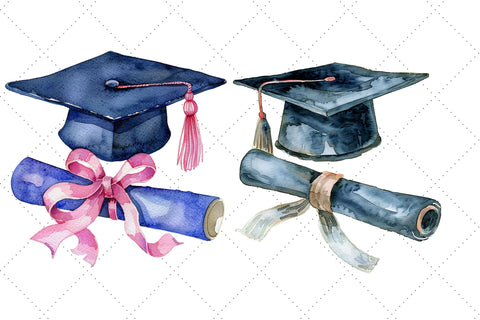 Watercolor graduation png, graduation cap, graduation clipart, graduation hat - graduation designs with transparent background Sublimation FloridPrintables 