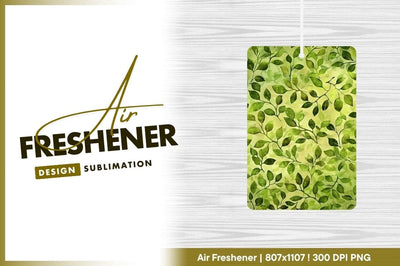 Watercolor Green Leafy Branches Pattern on a Light Green Background Sublimation Regulrcrative 