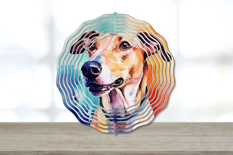 Watercolor Greyhound Dog Wind Spinner Bundle Sublimation Regulrcrative 